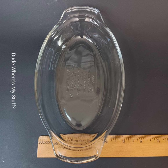 ANCHOR HOCKING OVAL BAKING DISH #1016 -CLEAR GLASS - 16-OUNCE - OVENWARE - Picture 5 of 6